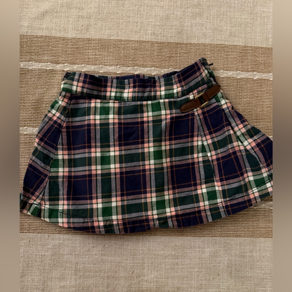 Janie and Jack | Plaid Mini Skirt with Buckle Detail